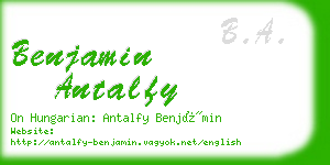 benjamin antalfy business card